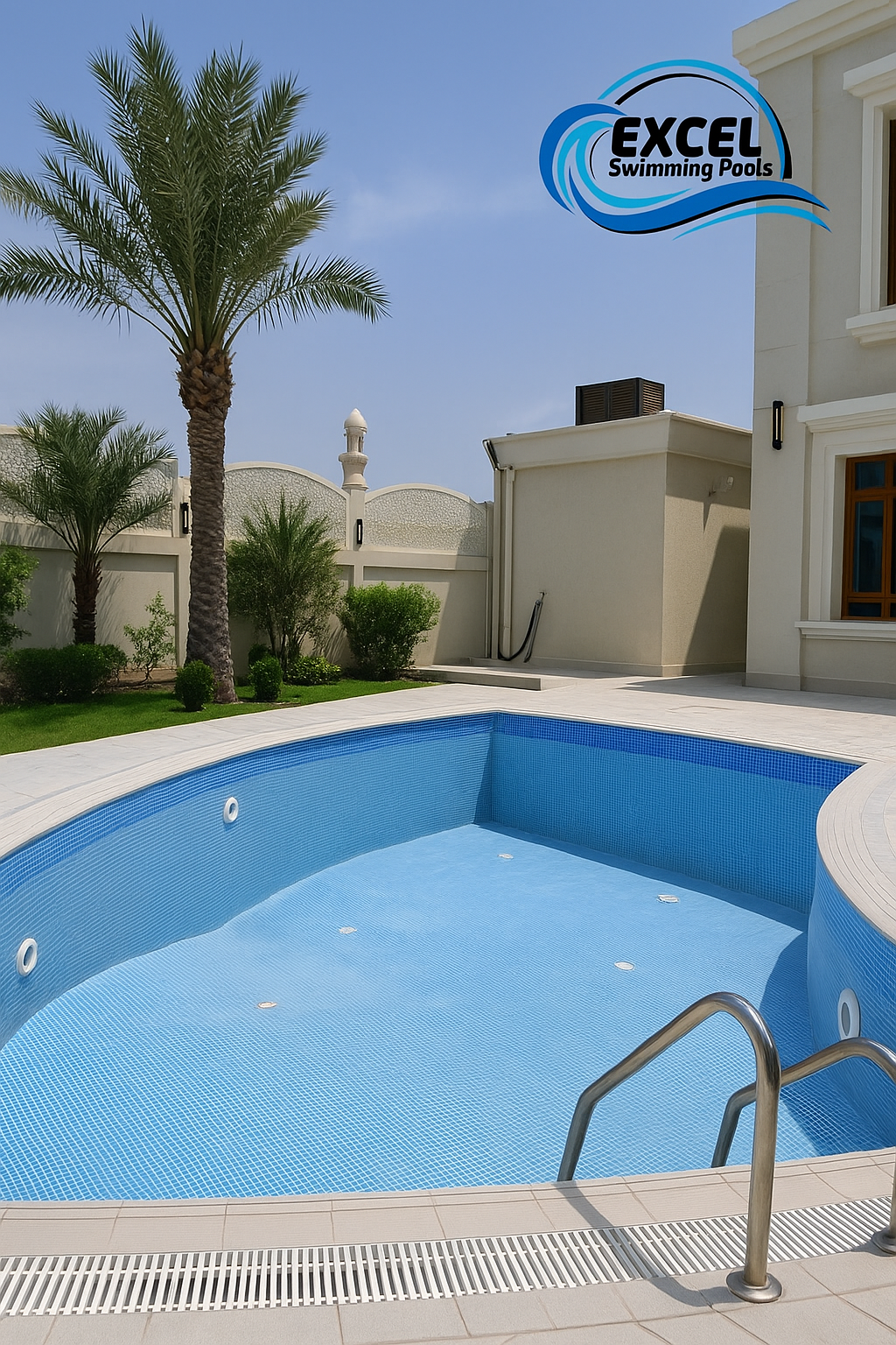 بركة سباحة بتصميم أنيق في فيلا خاصة - قطر